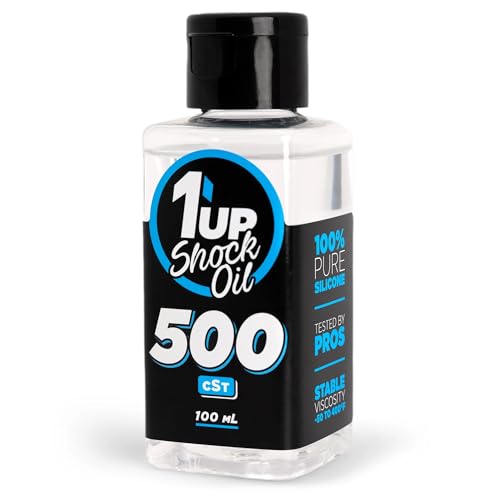 1UP Racing 100500 - Pure Silicone Shock Oil, 100ml, 500 CST (40wt)