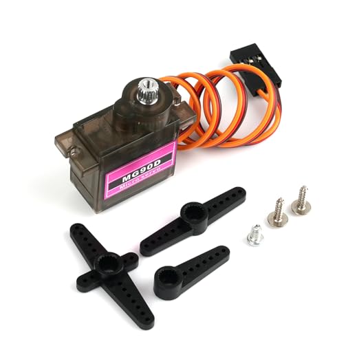 4 Pack MG90D Digital Servo 9g Lightweight Servo Full Metal Gears Micro Servo for Arduino Project RC Helicopter Boat Robot Car Gimbal - style: 4PCS MG90D - 180 Degree