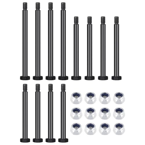 Steel Hinge-pin for Tra-xxas 1/16 Mini Maxx XRT 4WD RTR Brushless | Monster Truck Upgrades Front & Rear Suspension Pins Lock Nut