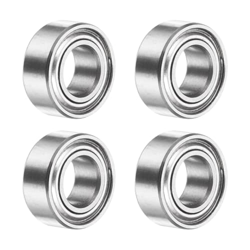 uxcell 4Pcs SMR105ZZ Deep Groove Ball Bearings, 5x10x4mm 440C Stainless Steel Double Shielded Bearings, ABEC 5 - size: 5x10x4mm