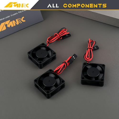 3Pcs Plastic 30mm 3010 RC Car Brushless Motor Heatsink ESC Cooling Fan DC 5V for HSP HPI Wltoys Himoto Tamiya Redcat 1/8 1/10 1/12 Scale 540 550 Motor Upgrades Part