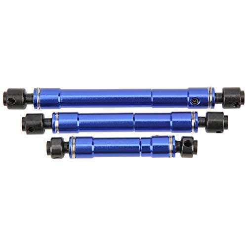 Transmission Shaft Drive, Propeller Metal Shaft Fit for Traxxas4 TRX6 1/10 RC Crawler Car Aluminum Alloy Steel Blue 75mm 103mm 123mm 3Pcs Set