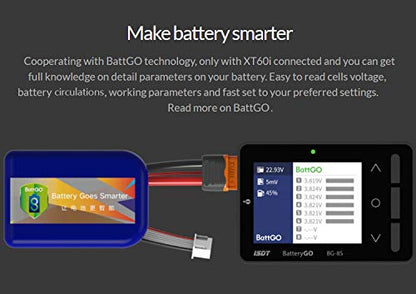ISDT BG-8S Lipo Battery Checker,Smart Digital Battery Tester/Checker with LCD Display, Battery Capacity Tester for Life/Li-ion/NiMH/Nicd/LiPo Voltage Checker,Black