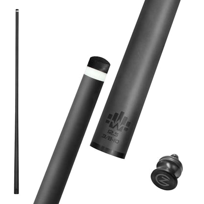 CUEBOTS Z Wave Carbon Fiber Shaft, Low Deflection Shaft, Multi-Layer Carbon, Construction, 12.5mm Tip, 7-Layer, Microfiber Tip, Uni-QR Joint, 3/8-8, 3/8-10, 5/16-18, Joint