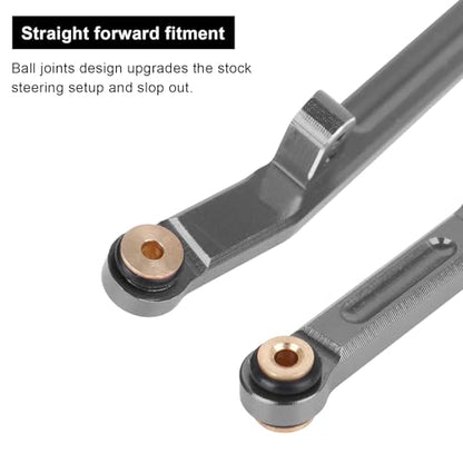 SCX24 Aluminum Steering Links for Axial SCX24 Bronco C10 Deadbolt Gladiator (Gray) - color: Gray