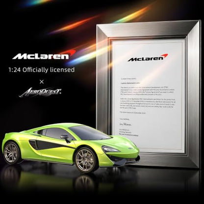 AEROQUEST 1:24 McLaren Remote Control Car（570S-Green） | Officially Licensed,Birthday Gift,Toys for ages 3-8,Electric Sport Racing,front-light ,2.4GHz-supports multi-play - color: Mclaren Green