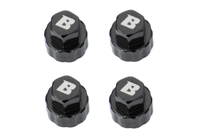 RC Crawlers Truck Upgrade Parts for FMS FCX24 FCX18 1/24 and 1/18 Scale : M3 1.0" Aluminum D-Hole Beadlock Wheels Hub Cover (4pcs) Black - color: Black