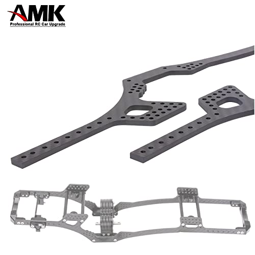 2pcs Carbon Fiber LCG Chassis Rails for 1/10 RC Crawler SCX10 Lower Center of Gravity DIY Upgrade Lightweight Thickened Upgrade Frame Rails - color: 2pcs Carbon Fiber Lcg Chassis Rails