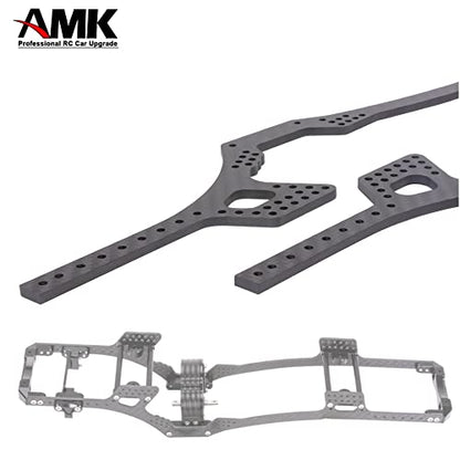 2pcs Carbon Fiber LCG Chassis Rails for 1/10 RC Crawler SCX10 Lower Center of Gravity DIY Upgrade Lightweight Thickened Upgrade Frame Rails - color: 2pcs Carbon Fiber Lcg Chassis Rails