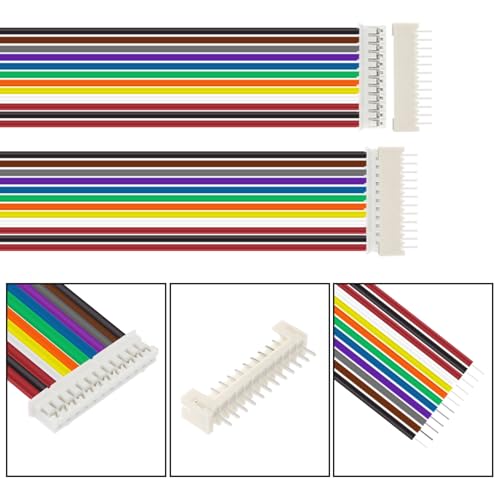 40Pcs Mini Micro JST-PH 2.0mm 12 Pin Male Connector with 15cm Silicone Wire Cables and Female Socket JST PH 2.0 Connector Kit - size: Jst-2.0-Ph-12Pin-20pcs