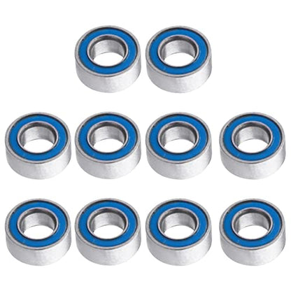 Steel RC Ball Bearings Double Rubber Sealed Deep Groove Miniature Bearings, Set of 10 (3x6x2.5mm MR63-2RS) - size: 3x6x2.5mm MR63-2RS