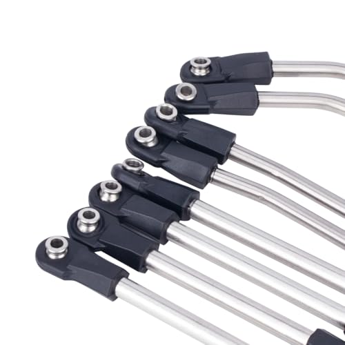 Carbon Fiber Frame Rail LCG Chassis Kit with Ultralight Portal Transmission Skid Plate for 1/10 RC Crawler Comp Rigs SCX10 Capra (Links Set)