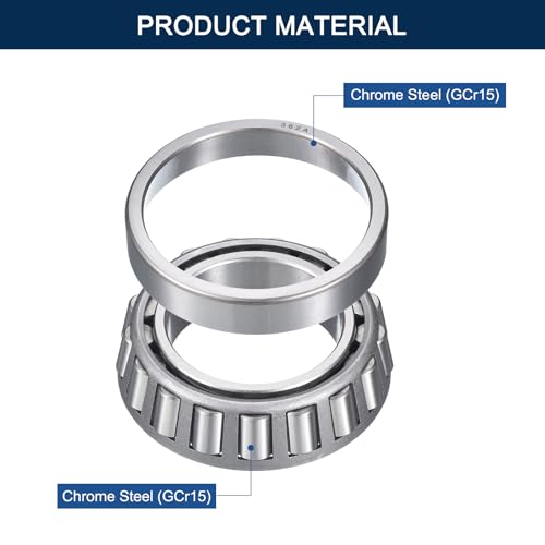 368A/362A Tapered Roller Bearing Cone and Cup Set | 2" Bore 3.5" OD 0.8125" Cup Width, Chrome Steel Taper Bearings Set, ABEC-3 - size: 368A/362A