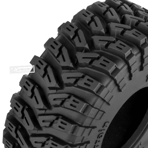 2.2 Inch RC Crawler Tires for 1/10 TRX4 SCX10 Capra AMG 6x6 Gen8 Everest Gen7 Pro Off-Road Vehicles,All-Terrain High Grip Soft Rubber Tires w/Deep Tread & Foam Insert,StyleA - style: StyleA(4pcs)