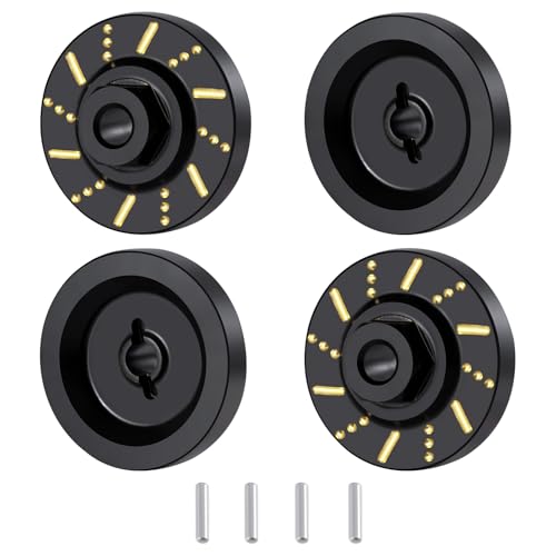 RCHUBAM 4Pcs Weights Wheel Hex Adapter for FMS FCX24 1/24 RC Crawler | 1/24 RC Metal Wheel Hub Extended,RC Upgrade Part