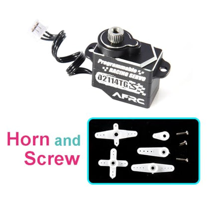 11G Programmable Micro Super Mute Metal Steering Servo RC Parts for Mini Z 1/28 1/24 RC Car RC Fixed-Wing Airplane Aircraft, Robot, RC Helicopter (ZH1.5 Plug, Black)