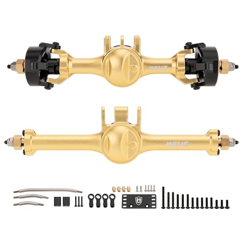 MEUS RACING 5mm ISO V2 TRX4M Axles with Adjustable Servo Mount for TRAXXAS 1/18 TRX4M RC Crawler (Gold) - color: Gold