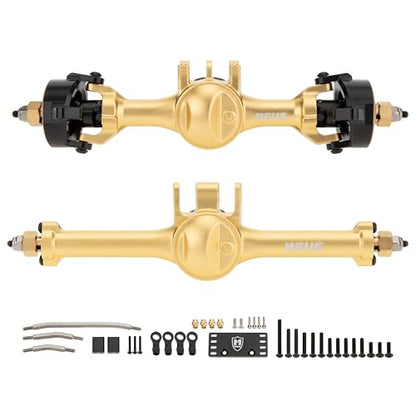 MEUS RACING 5mm ISO V2 TRX4M Axles with Adjustable Servo Mount for TRAXXAS 1/18 TRX4M RC Crawler (Gold) - color: Gold