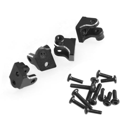 Aluminum Lower Shock Absorber Fixed Mount RC Upgraded Parts for LOSI 1/18 Mini LMT 4X4 Brushed Monster Truck RTR-LOS01026 RC Car, Black - color: Black Lower Shock Fixed Mount