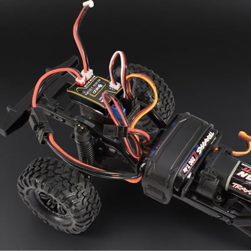 25A Waterproof Micro Brushed ESC for SCX24 1/24 & TRX4M 1/18 RC Crawler Upgrade Part 2-3S LiPo Mini RC ESC Electronic Speed Controller(Black) - color: Black