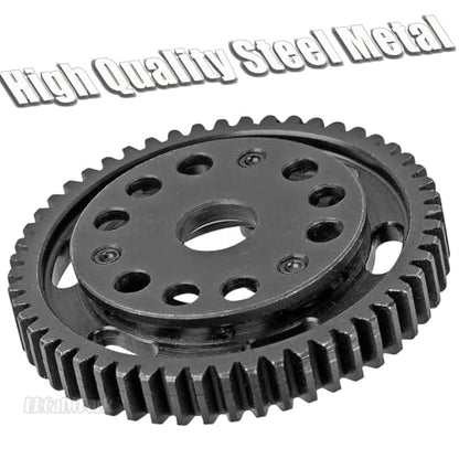 RC 53T Spur Gears 0.8Mod Upgrades Part for 1/10 Slash 2WD (VXL)/Stampede 2WD (VXL)/Rustler 2WD (VXL)/Bandit 2WD (VXL),BRCatWPark Steel Metal Extra-Heavy Slip limiting Clutch,Navy Blue