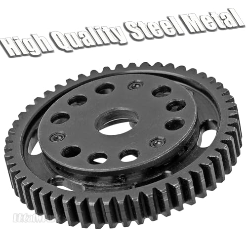 RC 53T Spur Gears 0.8Mod Upgrades Part for 1/10 Slash 2WD (VXL)/Stampede 2WD (VXL)/Rustler 2WD (VXL)/Bandit 2WD (VXL),BRCatWPark Steel Metal Extra-Heavy Slip limiting Clutch,Red - color: Red - (53t)