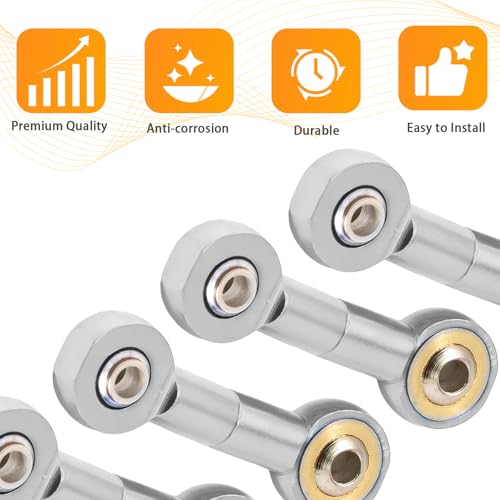10PCS M2.5 Tie Rod End Ball Joint Aluminum Ball Head Holder Steering Linkage 13mm Upgrade Parts Compatible with HSP Tamiya Mini 4WD, RC Truck Crawler Car/Robot/Boat/Airplane Models, Sliver - color: Sliver
