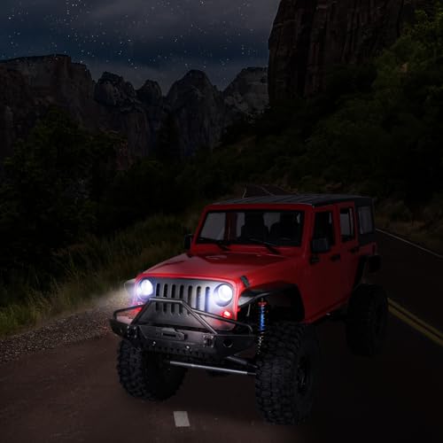 8Leds LED Light Headlights Taillight Kit Compatible with Traxxas Slash Rustler Tamiya Arrma Redcat HSP RC4WD Axial SCX10 RC Car Truck Tank Crawler Short Course