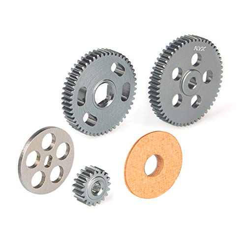 KYX Racing Metal Transmission Gear Set Gearbox Gear Set Upgrades Accessories for 1/24 RC Crawler Car Axial SCX24 Deadbolt JLU CRC C10 B-17 (Transmission Gear Set) - style: Transmission Gear Set