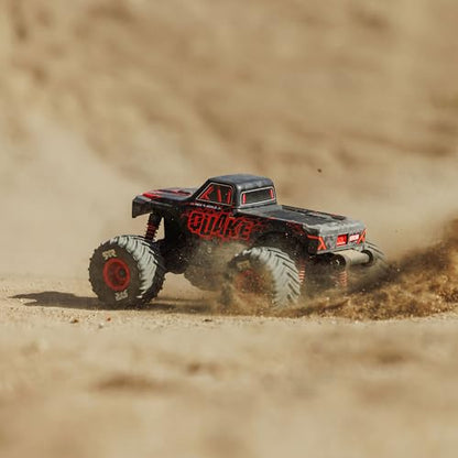 ARRMA 1/16 Quake GROM 4X4 RTR Brushed Monster Truck, Red | RC Truck, Battery & Charger Included, ARA2137T1 - color: Red