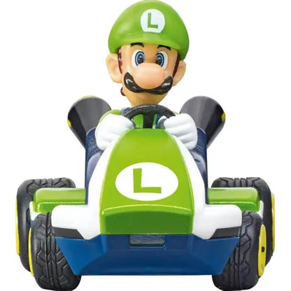 Carrera RC Nintendo Mario Kart 2.4 GHz Mini Collectible Radio Remote Control Toy Car Vehicle - Luigi | Official Licensed Mario Miniature Collectible Toy RC Car for Kids 6+, Ready To Run, Rechargeable Battery, Radio RC Racing - style: Luigi