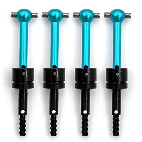 GoolRC 4PSC RC Drive Shaft, Tamiya Upgrades Drive Shaft Metal Universal CVD Drive Shaft Dogbone Joint Replacement for Tamiya TT01 TT02 1/10 Remote Control Car - color: Blue