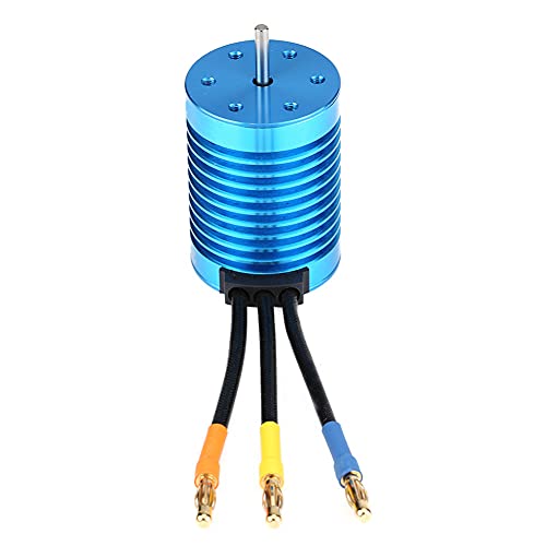 RC Car Motor Brushless Motor, 3000KV / 4370KV Sensorless Brushless Motor RC Motor Cooling Fans Surpass for 1/10 1/12 RC Car Truck Crawler (4370KV)