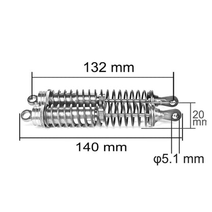 RC Car Shock Absorber Compatible With Hsp For Hpi For Losi For Axial 1/8 Rc Car For Buggy Truck Parts Oil Adjustable 140mm Aluminum Shock Absorber Damper(Green) - size: Green