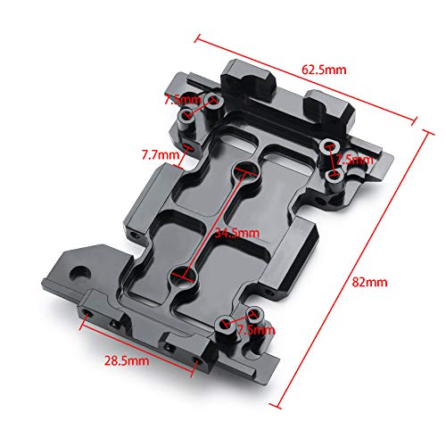 Aluminum Center Transmission Skid Plate Mount Protection Plate Chassis Guard Compatible with Axial SCX10 III Upgrades 1/10 RC Crawler AXI03007 AXI03006 Upgrade Parts