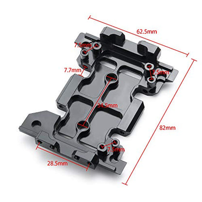 Aluminum Center Transmission Skid Plate Mount Protection Plate Chassis Guard Compatible with Axial SCX10 III Upgrades 1/10 RC Crawler AXI03007 AXI03006 Upgrade Parts