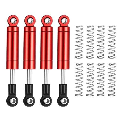 RC Shock Absorber (with Internal Spring Spare Springs), [for 1/10 RC Crawler ] - 62-72mm / Red / 4 Pcs - color: Red, size: 62-72mm