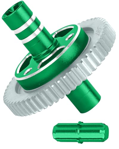 0.8 Mod 58T Slipper Clutch Upgrades Part for 1/10 Big Rock/Granite/Senton/Vorteks 3S BLX,Kraton/Outcast 4S BLX,1/8 Typhon 3S BLX,Metal RC 0.8 Mod 58T Spur Gear w/Slipper Shaft,Green