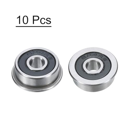uxcell F624-2RS Flanged Ball Bearing 4x13x5mm Double Sealed Chrome Steel Flange Bearings, 10pcs - size: F624-2RS