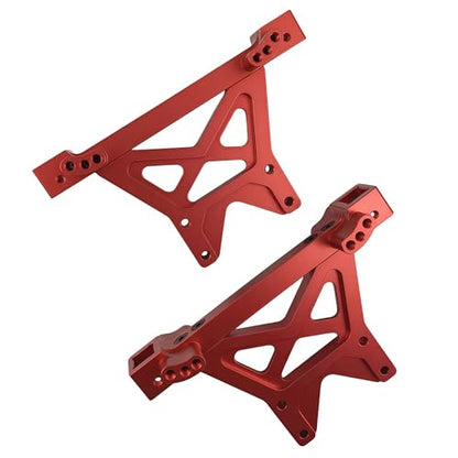 Front Rear Shock Tower Mounts for T-Maxx E-Maxx REVO 3.3 RC Cars (Red) | Aluminum,1/10 Scale,Upgrade Parts,4917R Compatible,CNC Machined,High Strength,Precision Fit,Wear Resistant - color: Red