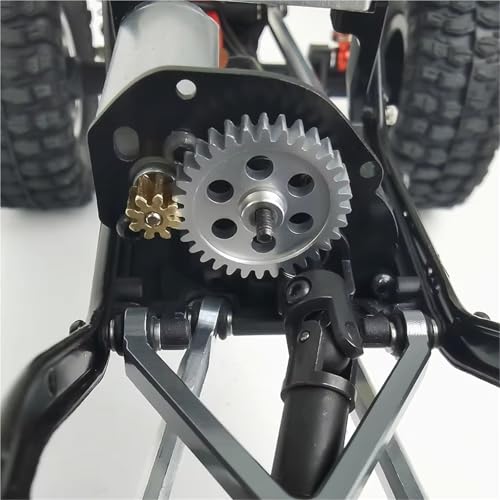 RC Car Accessories Compatible with Axial for SCX24 1/24 RC Crawler Car Truck Parts Aluminum Alloy 32T 8T Transmission Gearbox Gears and Motor Gear Set