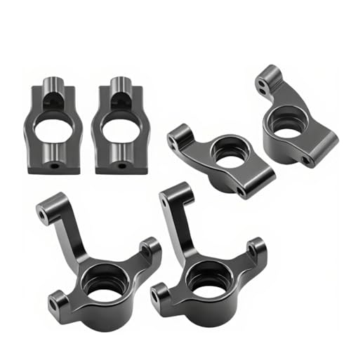 Front Steering Knuckles, Caster Blocks C Hubs and Rear Hubs Meta Aluminum for Losi Micro b Losi Micro t Upgrades Parts 1/24 1/28 Accessories Rc Car 2WD Buggy RTR LOS00007 Replacement (Red) - color: Red