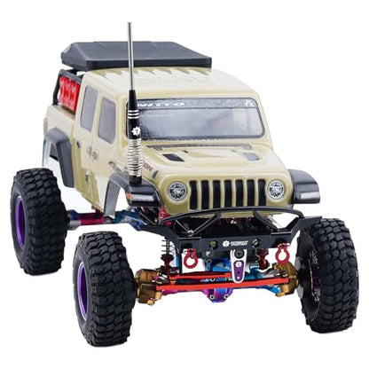 Aluminum Front and Rear Bumpers Set for 1/24 RC Axial SCX24 Jeep JT Gladiator Upgrades