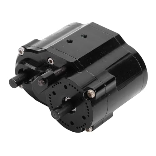Dual Speed Transmission Case for 1/10 Scale RC Crawler, Alloy 2 Speeds Gearbox Replacement Compatible with SCX10 D90 for Enhanced Performance