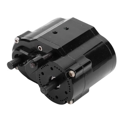 Dual Speed Transmission Case for 1/10 Scale RC Crawler, Alloy 2 Speeds Gearbox Replacement Compatible with SCX10 D90 for Enhanced Performance