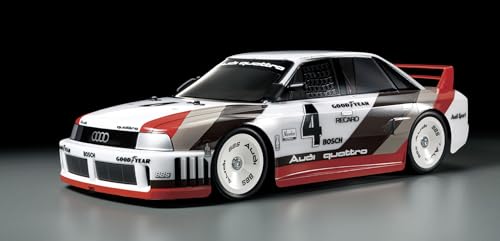 TAMIYA 58744 1:10 RC Audi 90 Quattro Racing TT-02 Remote Control Car, Vehicle, Model Building, Assembly, Hobby, RC Kit, Metallic Red