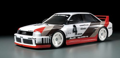 TAMIYA 58744 1:10 RC Audi 90 Quattro Racing TT-02 Remote Control Car, Vehicle, Model Building, Assembly, Hobby, RC Kit, Metallic Red