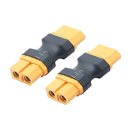 XT60 Female to Female Connector Adapter, Expansion Connector, Plug and Play | XT60 Connector No Wire Adapter, Gold Plated Plug, for RC Lipo Battery Drone Toy Car etc - 2Pcs - style: 2Pcs - XT60 Female to Female Plug