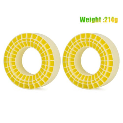 Silicone Rubber Insert Foam for 132-134mm (5.25" OD) 2.2" Tires (Yellow 2pcs) - color: Yellow 2pcs