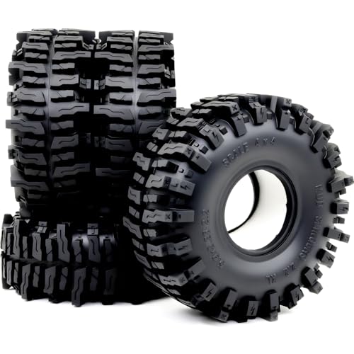 5.9'' tall Mud Slingers XL T10 RC 2.2 Crawler Tires 4-Pack | super soft sticky mud terrain tyre, upgrade parts For 1/10 rock crawlers Trucks RC vehicles, HS701806 - style: T10 ( Super Soft )